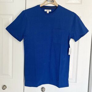 New Men's Jersey T-Shirt Small Blue Soft Cotton Short Sleeves